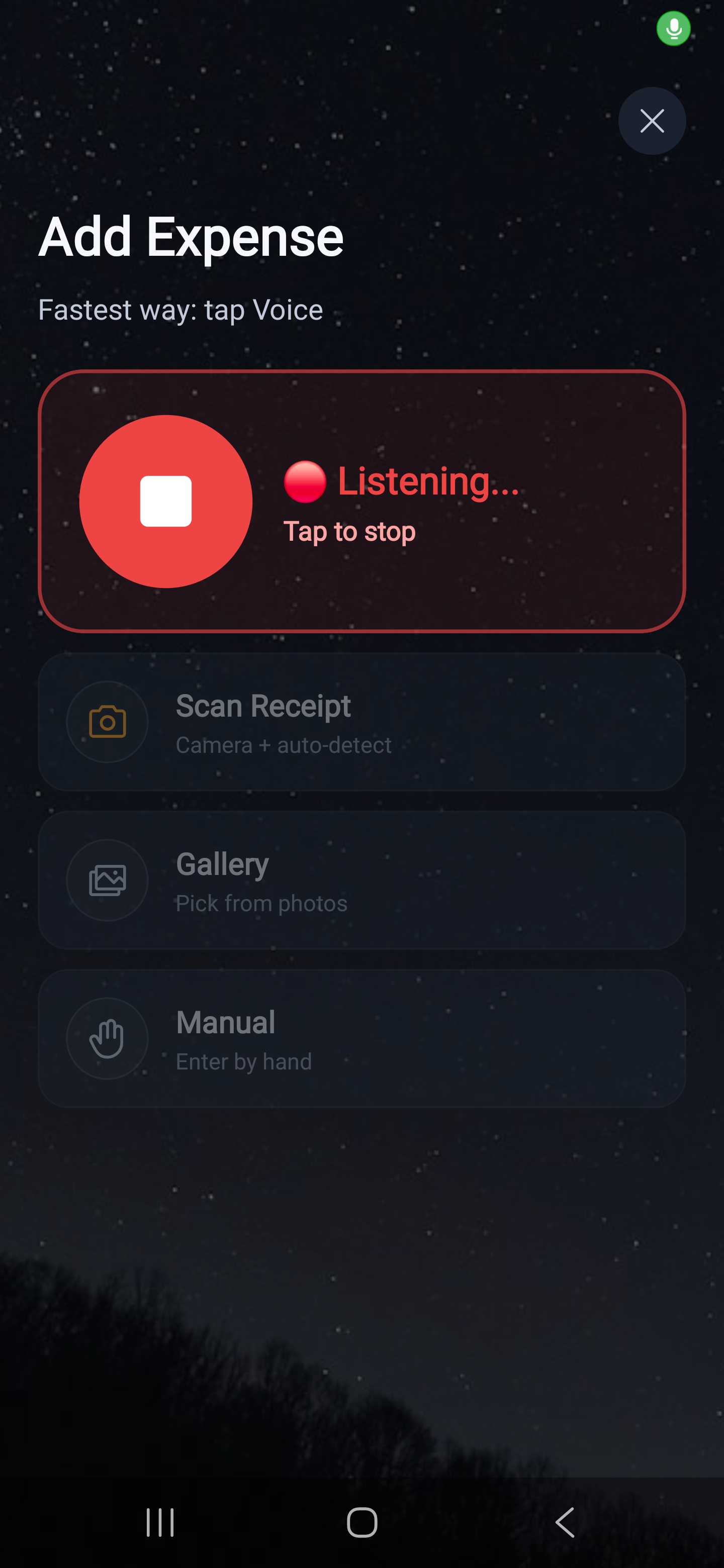 TruckBooks transcribing the expense